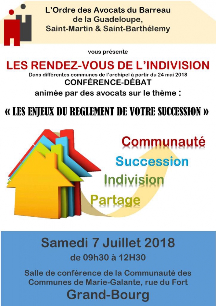 Conférence -Débat le 7 juillet 2018: Les enjeux du règlement de votre succession