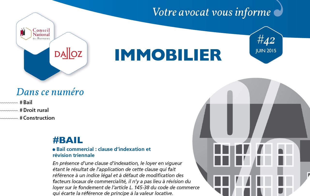 Le cabinet d'avocats FERLY vous informe en droit immobilier