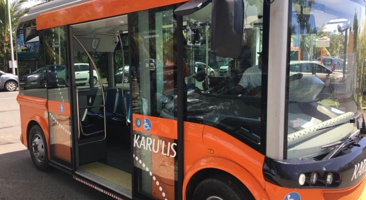 Présentation du premier bus électrique de Guadeloupe